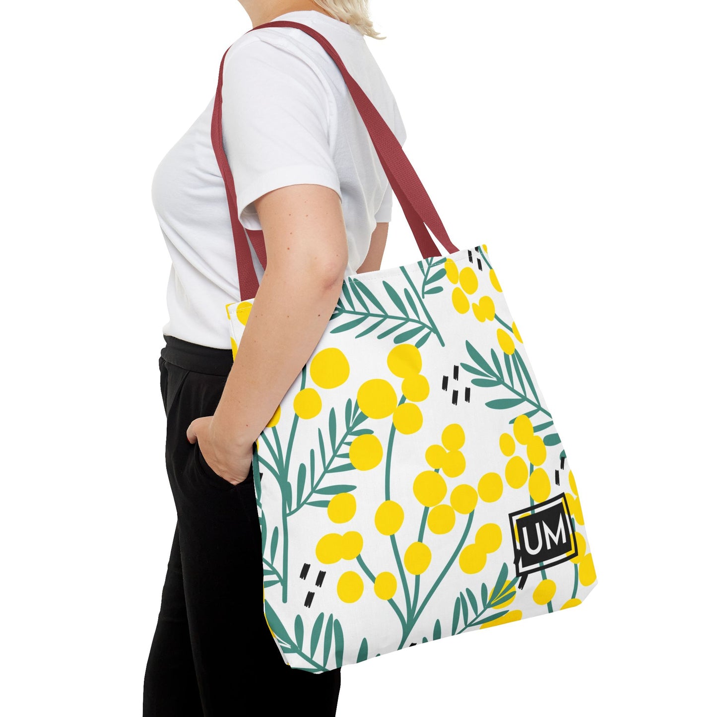 Bolso de mano con estampados florales llamativos (AOP)