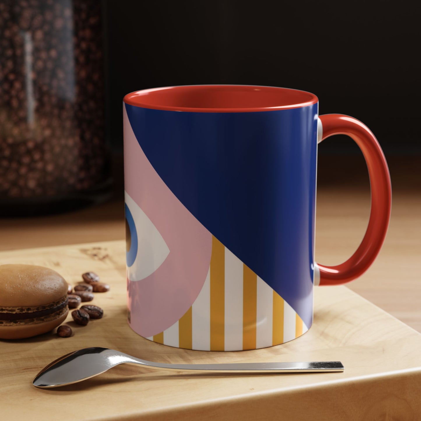 Taza de café con diseño de mal de ojo (11 oz y 15 oz)