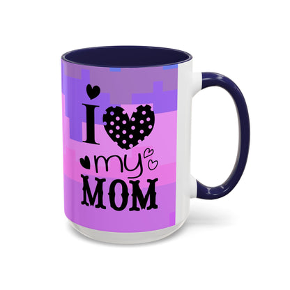 Taza de café con la frase "Te amo mamá" (11, 15 oz)