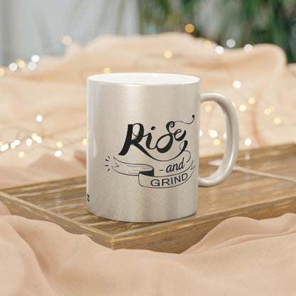 Taza Rise and Grind (plata y dorada)