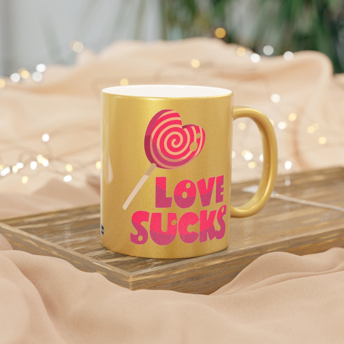 Love Sucks Mug (Silver\Gold)