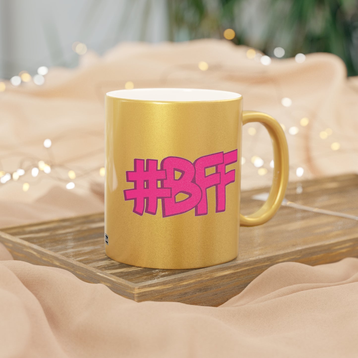 Taza BFF (plata y dorada)