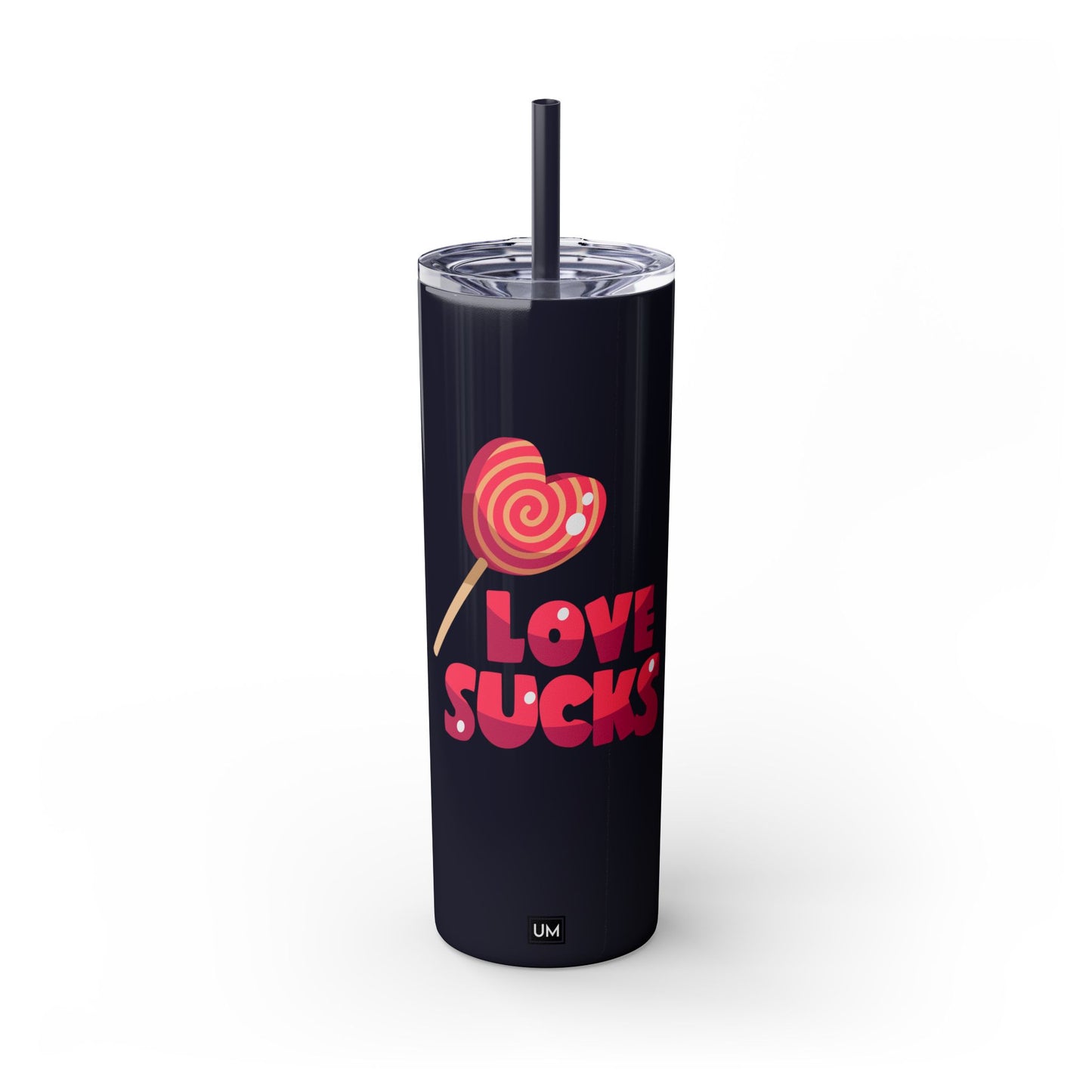 Vaso con pajita Love Sucks, 20 oz