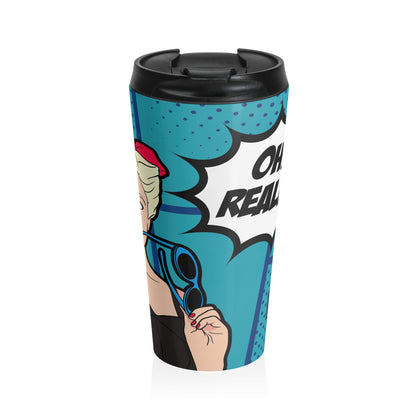 Taza de viaje de acero inoxidable Pop Girl