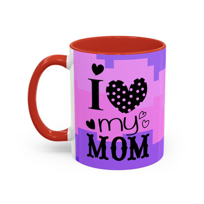 Taza de café con la frase "Te amo mamá" (11, 15 oz)