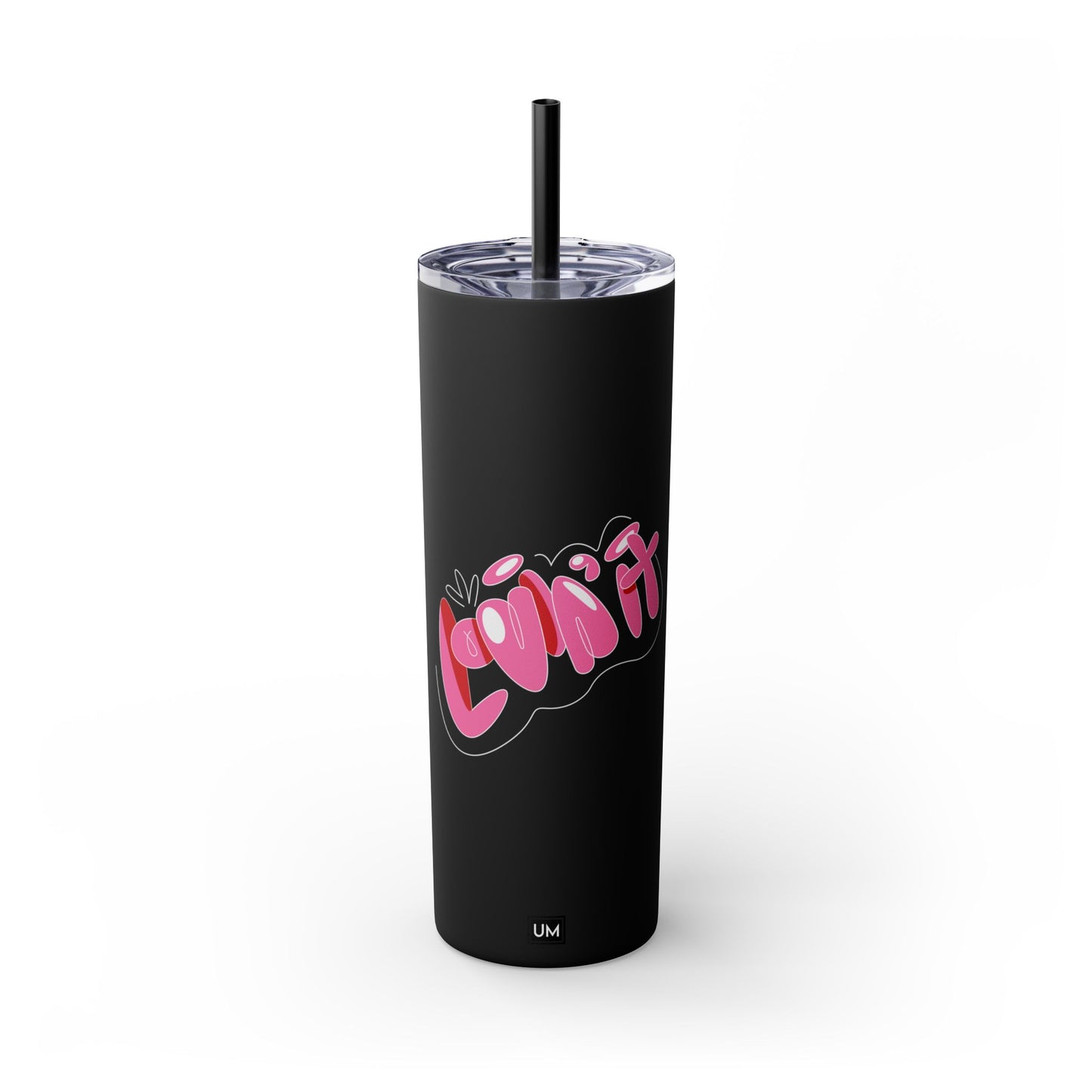 Vaso con pajita Love, 20 oz