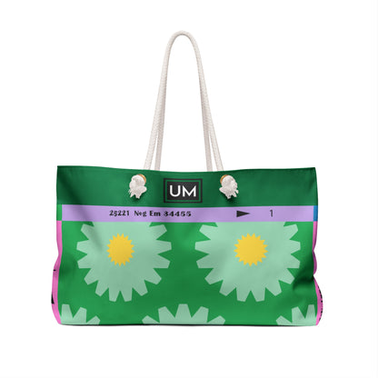 Bolso de fin de semana con estampado floral llamativo