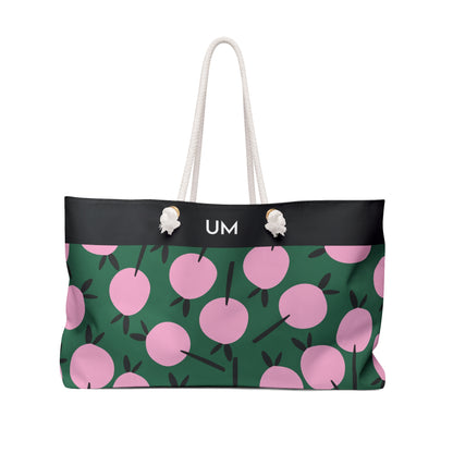 Bolso de fin de semana con estampado floral llamativo