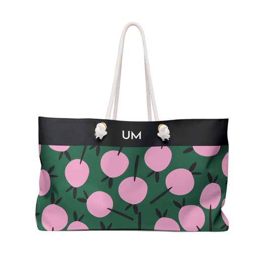 Bolso de fin de semana con estampado floral llamativo