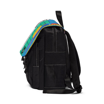 Mochila unisex informal y vibrante para el hombro