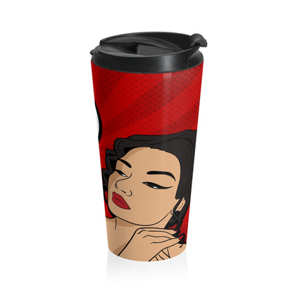 Taza de viaje de acero inoxidable Pop Girl