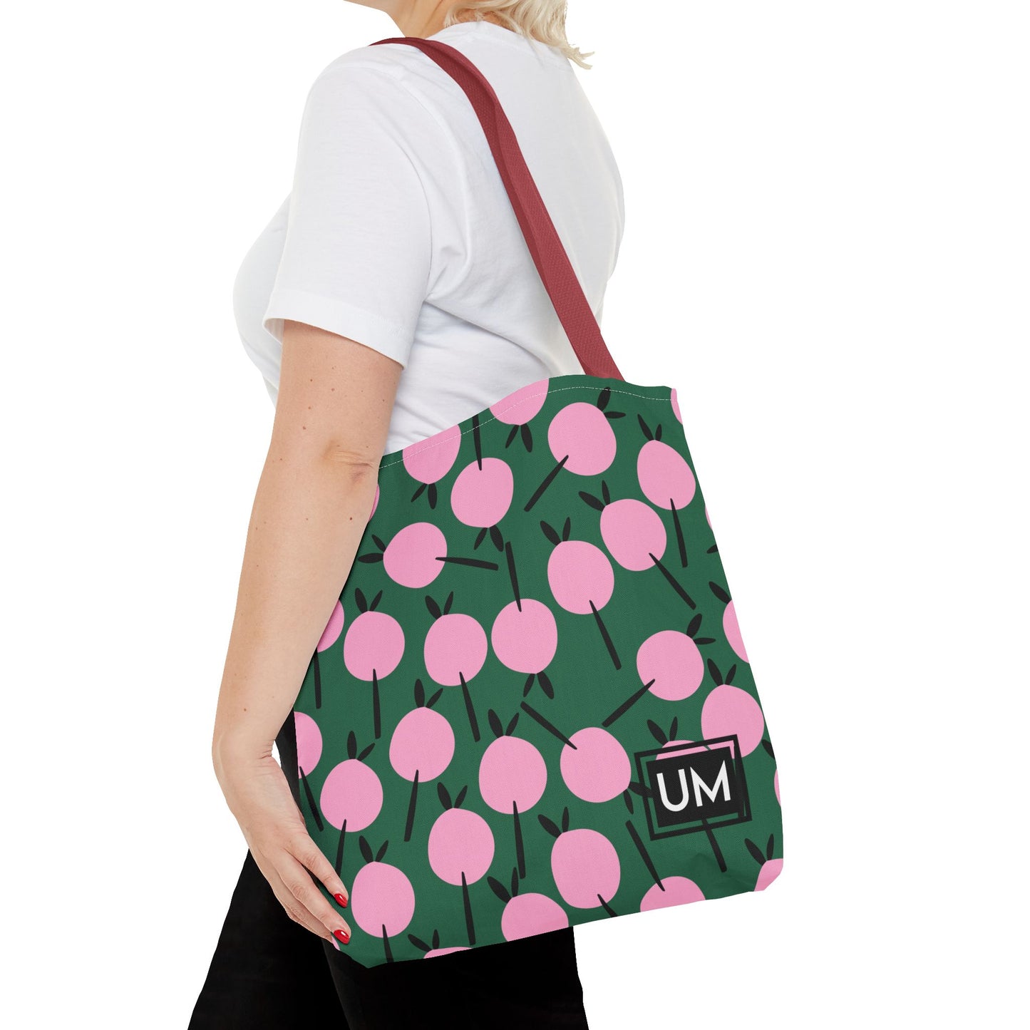 Bolso de mano con estampados florales llamativos (AOP)