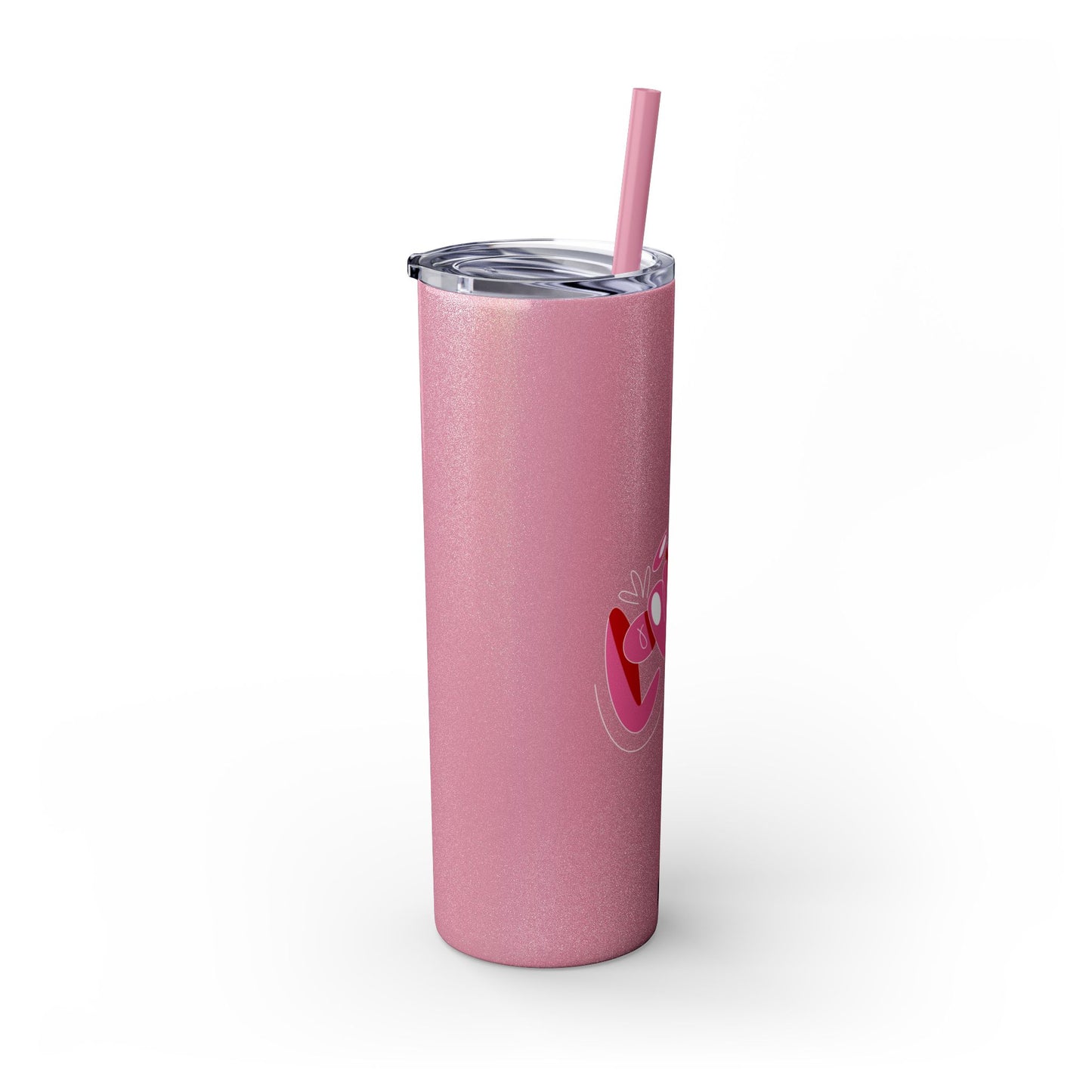 Vaso con pajita Love, 20 oz